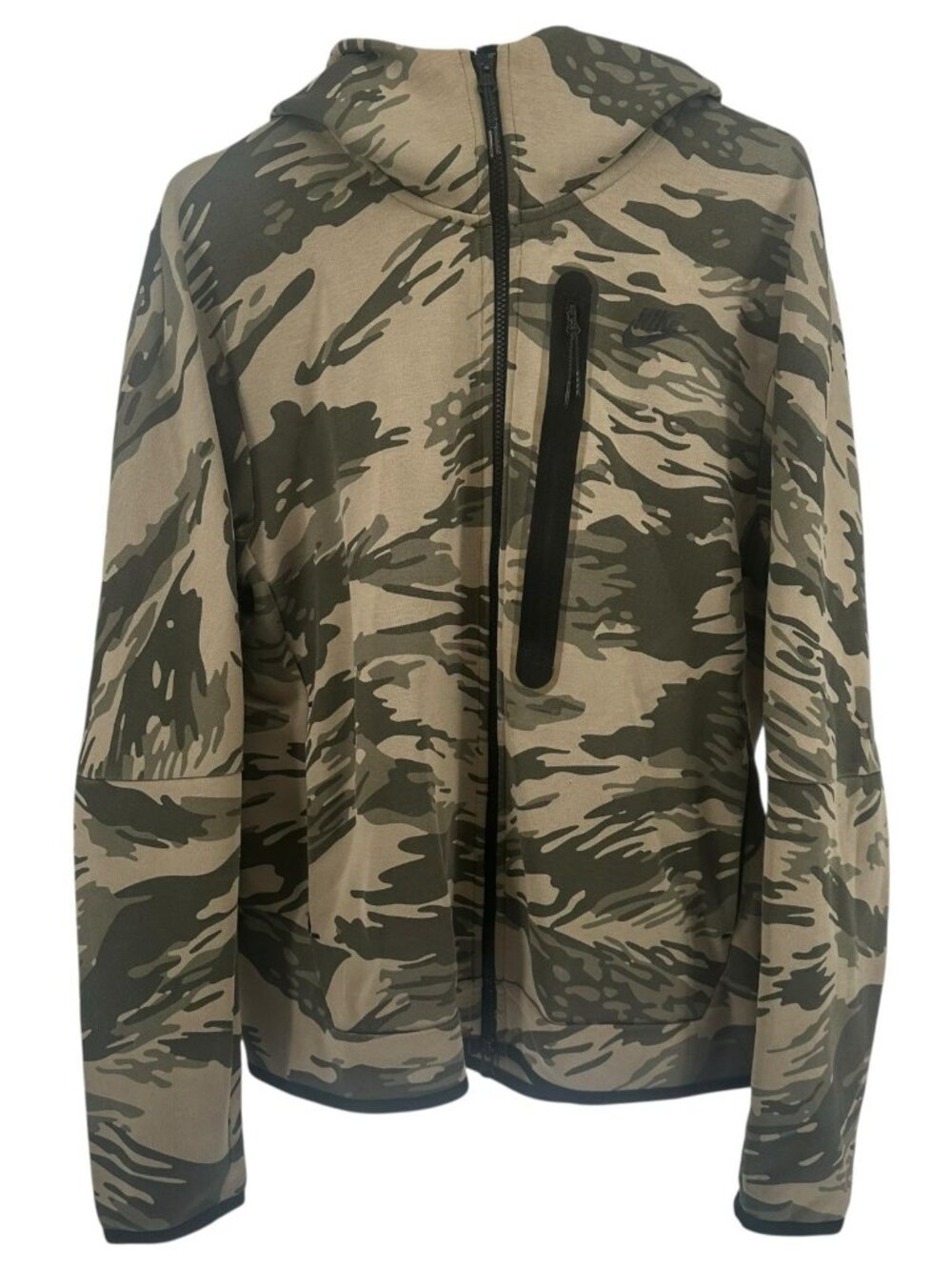 Nike‎ Tech Fleece Hoodie Green Camouflage Full Zip Mens M CU4491-342